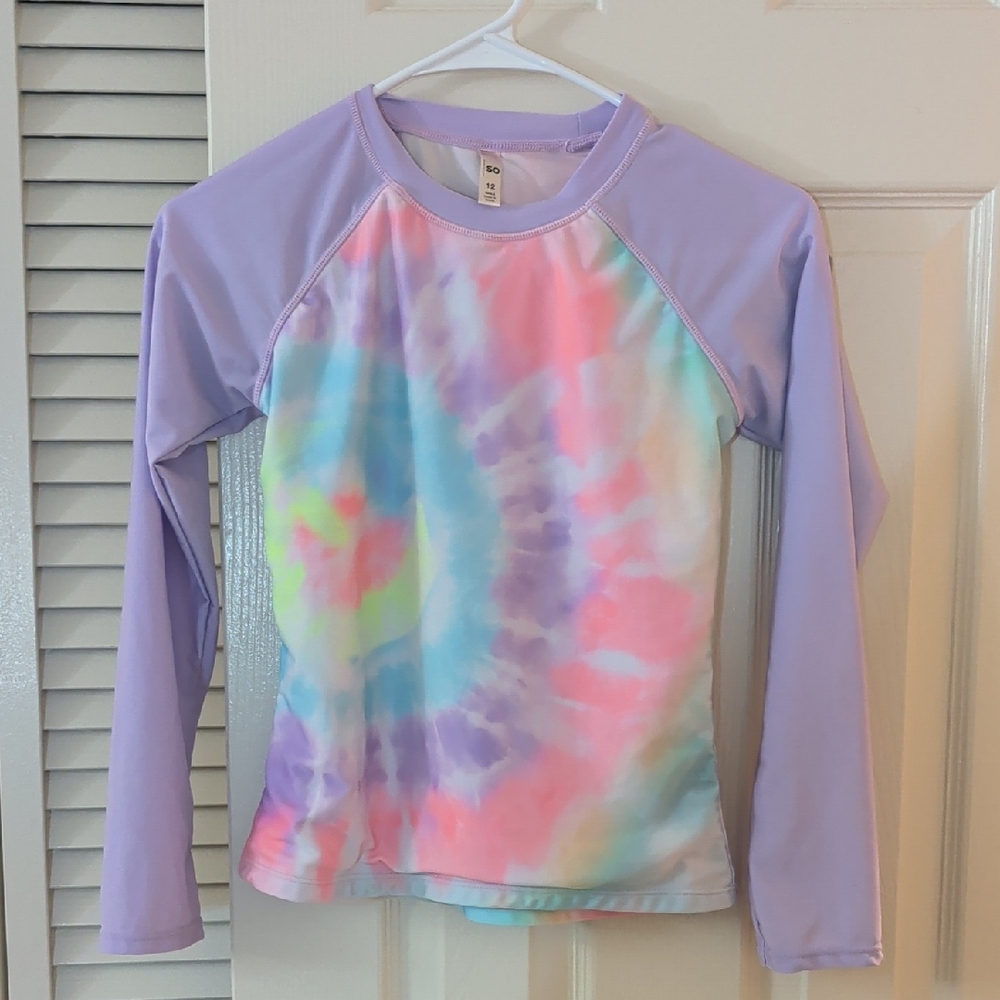 SO Kids Pastel Tie-Dye Rashguard